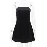 Kukombo Outfit  Winter New Clothing Fashion Sexy Hot Girl Backless Tube Top Dress Female Elegant Sexy Party Dress Club Outfit Vestidos