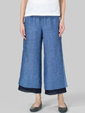 Kukombo - Casual Loose Wide Leg Black Pants Women