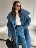 Kukombo Spring Outfits Women Casual Long Coats with Belt Lightweight Oversized Standing Collar Pocket Jacket Winter Chic New In Coats Outwears