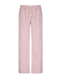 Kukombo Pink Solid Loose Casual Woven Straight Leg Pants Women Drawstring Low Waist Y2K Baggy Jogging Trousers