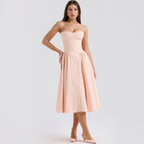 Kukombo outfit Elegant Summer Dress New Arrivals Midi Spaghetti Strap Party Dresses  Sexy Sexy Fit and Flare Women's Clothing