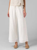 Kukombo - Casual Loose Wide Leg Black Pants Women