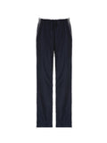 Kukombo Side Zipper Split Contrast Stripe Loose Casual Women Straight Leg Pants Y2K Baggy Trousers