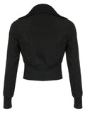 Kukombo Korean Street Style Black Zip Up Turtleneck Slim Long Sleeve Bomber Jackets For Women 2024 Autumn New Fashion Gothic Outwears