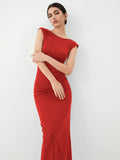 Kukombo Solid Backless Midi Dress