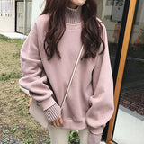 Kukombo Basic High Neck Sweatshirt