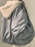 Kukombo Reversible Oversize Fleece Hooded Jacket