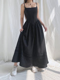 Kukombo Spring Outfits Homecoming Dress Party Outfits Goth Strap Maxi Dress