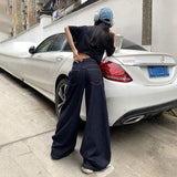 YC&Original Spring and Summer New American Retro Loose Wide Leg Pants Drape Mop Straight Jeans Women