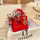 style mistakes Shiling Bag 2024 Summer Simple High Sense Women's Portable Shoulder Crossbody Small Bag Box Bag