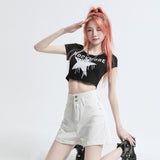 Kukombo high waist a-line loose double buckle wide-leg shorts for women 2024 summer new all-match slim shorts