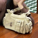 2000s fashion Niche Designer 24 New Women's Bag Fashion Casual Canvas Handbag Personalized All-Match Shoulder Messenger Bag