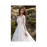 crystal fascination dress to impress Summer New Women's Long-Sleeved off-Shoulder Bridal Wedding Dress Dress Dress 8801