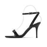 outfit inspo fall 2024 Summer High Heels Pointed Toe Strap French Style plus Size Black High Heel Sandals for Women