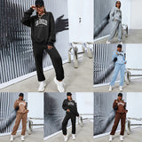 fall outfits aesthetic back to school Suit Women's Loose Sweater + Sweatpants Two Pieces Suit plus Size Fashion Warm