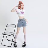 Kukombo high waist a-line loose double buckle wide-leg shorts for women 2024 summer new all-match slim shorts