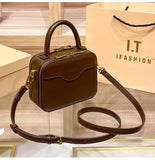 style mistakes Shiling Bag 2024 Summer Simple High Sense Women's Portable Shoulder Crossbody Small Bag Box Bag