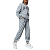 fall outfits aesthetic back to school Suit Women's Loose Sweater + Sweatpants Two Pieces Suit plus Size Fashion Warm