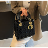 style mistakes Women's Bag 2024 Winter Fashion High-Grade Patent Leather Bright Leather Handbag Shoulder Messenger Bag