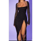 drag dress to impress Women's New Skirt Fashion Sexy Suspender Skirt Backless Square Collar Hip-Wrapped Dress