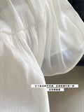 Kukombo light ballet style ~ pearlescent sweet simple patchwork skirt female summer versatile pleated short skirt 1101