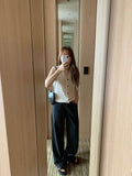 clothes 2024 Summer New Dongdaemun Ou * Ce Cotton Linen Summer Cool Trousers Straight Casual Pants