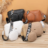 Kukombo Women's PU Leather Crossbody Bag Zipper Handbag Fashion Retro Korean V Pattern Causal Travel Bag Female Phone Purse Shoulder Bag