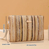 Kukombo Rattan Knitting Women Straw Bags Fashion Colorful Summer Beach Clutch Bag Female Woven Wristlet Bag Wallet Money Coin Purse