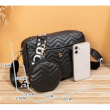 Kukombo Women's PU Leather Crossbody Bag Zipper Handbag Fashion Retro Korean V Pattern Causal Travel Bag Female Phone Purse Shoulder Bag