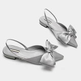 Kukombo 2024 Fashion Shoes Female One Pedal Women's Pumps Summer Pointed Toe Bow Tie Sexy Dress Party Shoes Ladies Shallow Chunky Heels