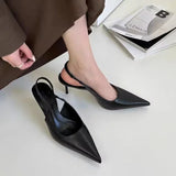 Kukombo Elegant High Heels Silver Pumps Women 2024Summer Slingbacks Pointed Toe Party Shoes Woman Solid Thin Heeled Sandals Ladies