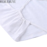 Kukombo Bandage Backless White T Shirt Crop Top Women Y2k Aesthetic Clothes Korean Fashion Kawaii Short Sleeve Tshirts Sexy Summer 2022