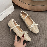 Kukombo Elegant Loafers Shoes 2024 Spring Women Buckle Soft Sole Single Shoes Women Fashion Round Toe Granny Flats Shoes