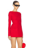 Kukombo Elegant Long Sleeve Bodycon Mini Dress