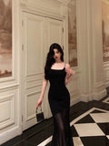 Kukombo nye outfits party outfit Sexy Sheath Mermaid Black Pleated Prom Dresses Birthday Outfits Evening Gown SD1029