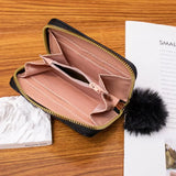 Kukombo Women Short Wallets PU Leather Female Small Purses Leather Card Holder Wallet Woman Zipper Wallet Coin Purse Money Bag