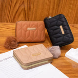 Kukombo Women Short Wallets PU Leather Female Small Purses Leather Card Holder Wallet Woman Zipper Wallet Coin Purse Money Bag