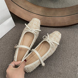 Kukombo Elegant Loafers Shoes 2024 Spring Women Buckle Soft Sole Single Shoes Women Fashion Round Toe Granny Flats Shoes