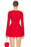 Kukombo Elegant Long Sleeve Bodycon Mini Dress