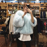 Kukombo Spring Outfits Faux Mink Fur Coats Korean Fashion Pure Fluffy Rabbit Fur Short Outwear Elegant Flared Sleeves Pullover Winter Plush Top