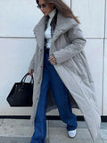 Kukombo Spring Outfits Women Casual Long Coats with Belt Lightweight Oversized Standing Collar Pocket Jacket Winter Chic New In Coats Outwears