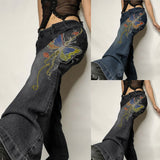 Kukombo Top Selling Jeans Pants Women 2025 Jeans Low Embroidery Girls Waist Small Female Pants §էاڧߧã§í Baggy Y2k Clothing 2000s ootd outfit idea