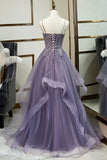 Kukombo valentines day outfits Purple sling high-end forest-style colored yarn evening dress