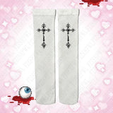 Kukombo Valentine's Day Aesthetic Gothic Grunge Y2K Harajuku Aesthetic Women's Stockings Sexy Slim Chic Tights Knee Socks Emo Girls Punk Graphics Print Streetwear