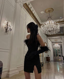 Kukombo Homecoming Dress Party Outfits Sexy Sheath Strapless Black 16th Birthday Dresses Birthday Outfits P1539