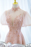 Kukombo valentines day outfits Pink lace evening gown