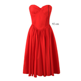 Kukombo outfit Summer Strapless Bodycon Dress New Arrivals Cotton Red Sexy Party Dresses Fashion Female Clothing