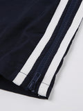 Kukombo Side Zipper Split Contrast Stripe Loose Casual Women Straight Leg Pants Y2K Baggy Trousers