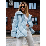 Kukombo Women's Winter Cotton Jacket Elegant Cotton Jacket Warm Parka Coat Women's Warm Thickened Coat Jacket Casual Short Parka