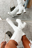 Kukombo My Only Addiction Patent Leather Platform Boots (White)